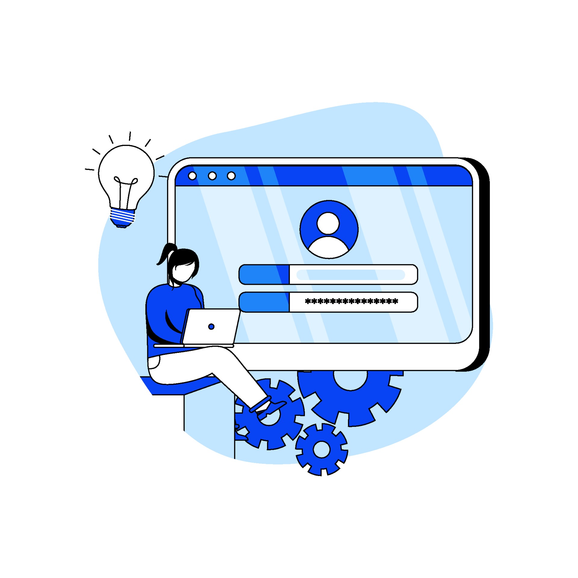 Sign In Page Flat Design Concept Vector Illustration Icon. Account Login, User Login. Abstract Metaphor. Can Use For Landing Page, Mobile App, UI, Posters, Banners