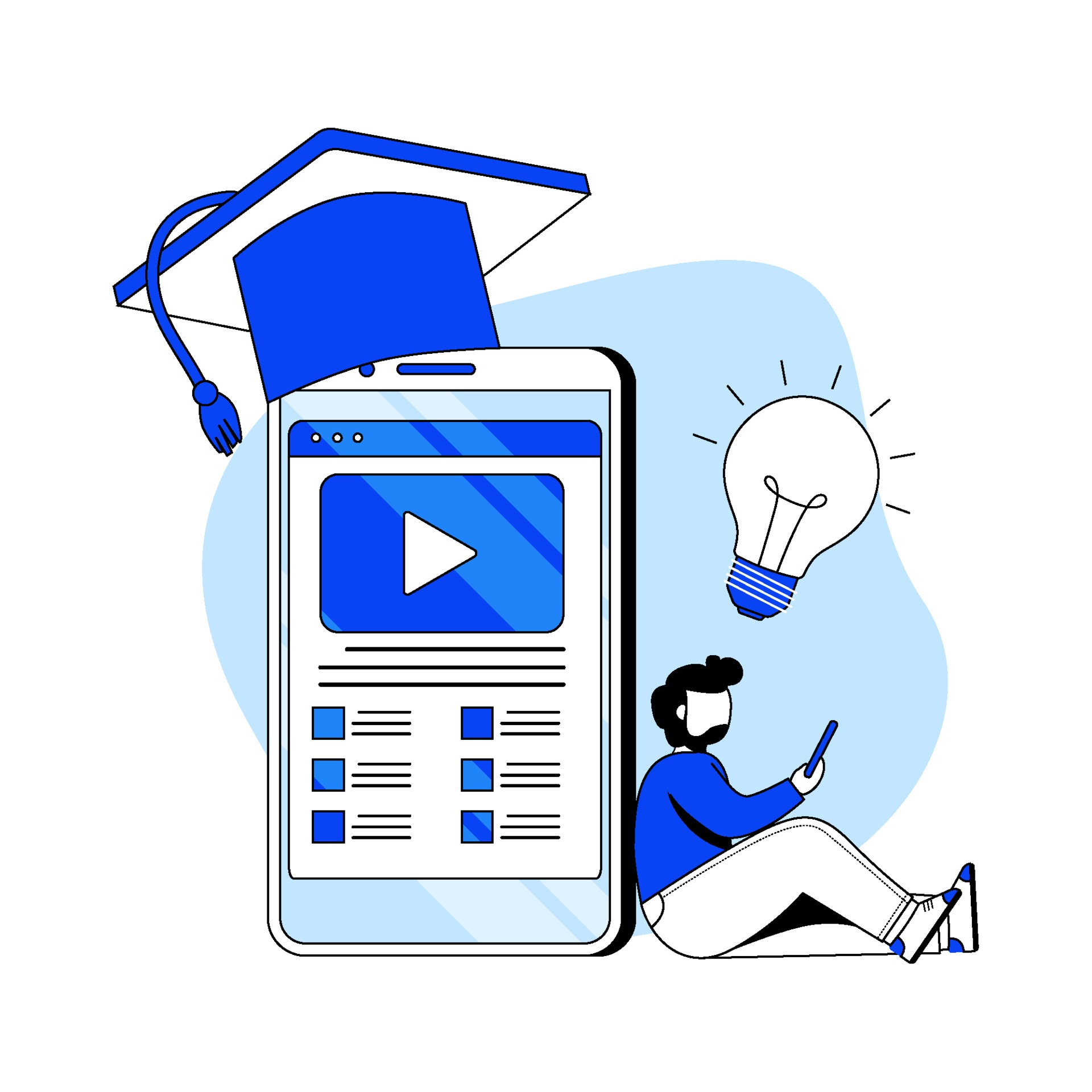 Digital Education Platform Flat Design Concept Vector Illustration Icon. Digital Education, Online Classroom, E Learning. Abstract Metaphor. Can Use For Landing Page, Mobile App, UI, Posters, Banners